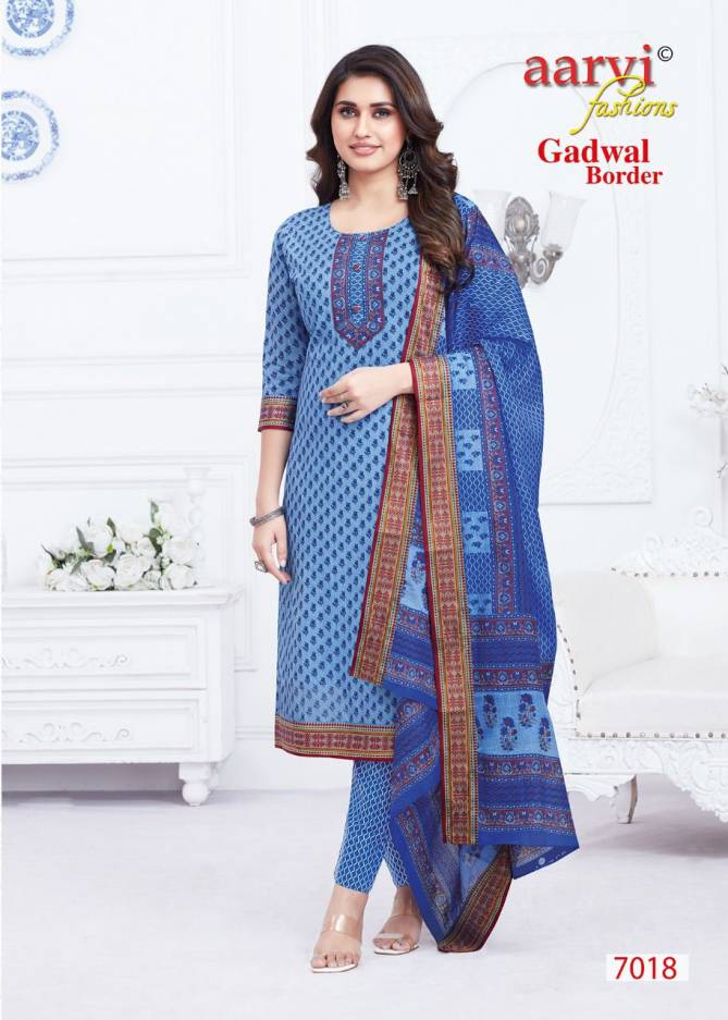 Aarvi Gadwal Border Vol 7 Wholesale Cotton Printed Readymade Dress Catalog
